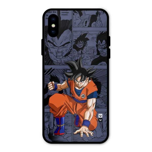 Goku Manga Art Metal Back Case for iPhone X