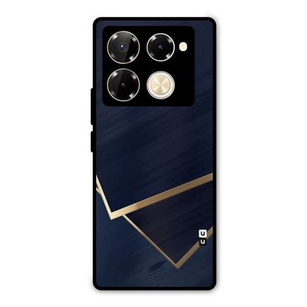 Gold Corners Metal Back Case for Infinix Note 40 Pro