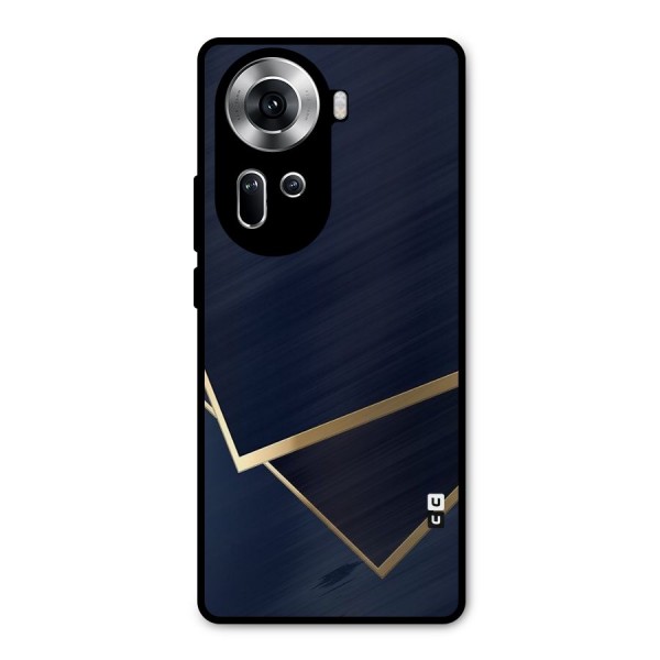 Gold Corners Metal Back Case for Oppo Reno11 5G