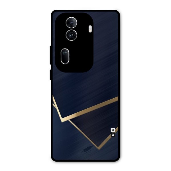 Gold Corners Metal Back Case for Oppo Reno11 Pro 5G