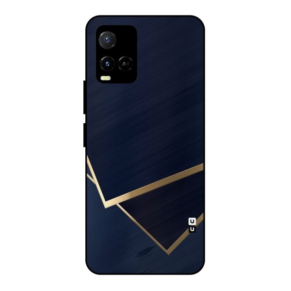 Gold Corners Metal Back Case for Vivo Y33s
