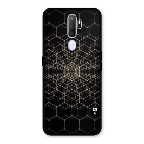 Gold Web Metal Back Case for Oppo A9 (2020)