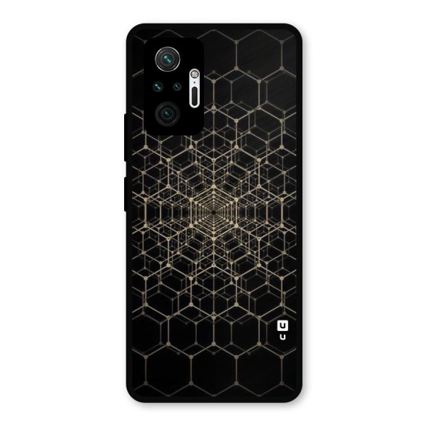 Gold Web Metal Back Case for Redmi Note 10 Pro