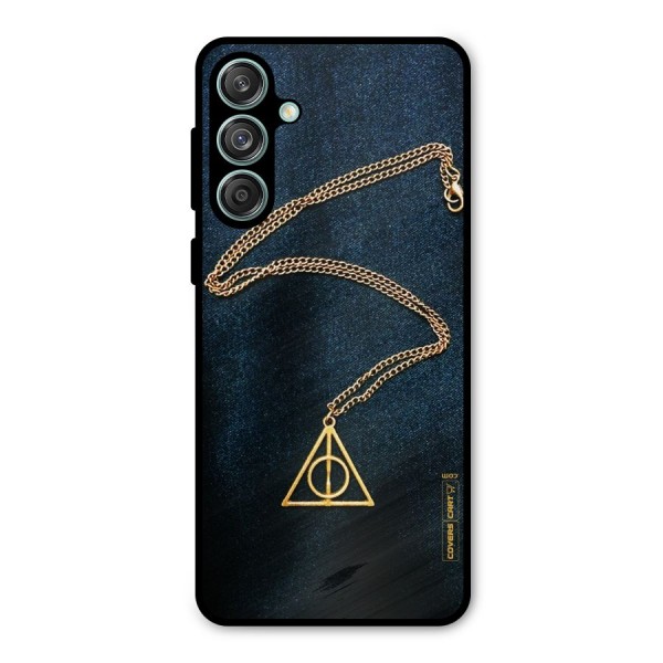 Golden Chain Metal Back Case for Galaxy M55 5G