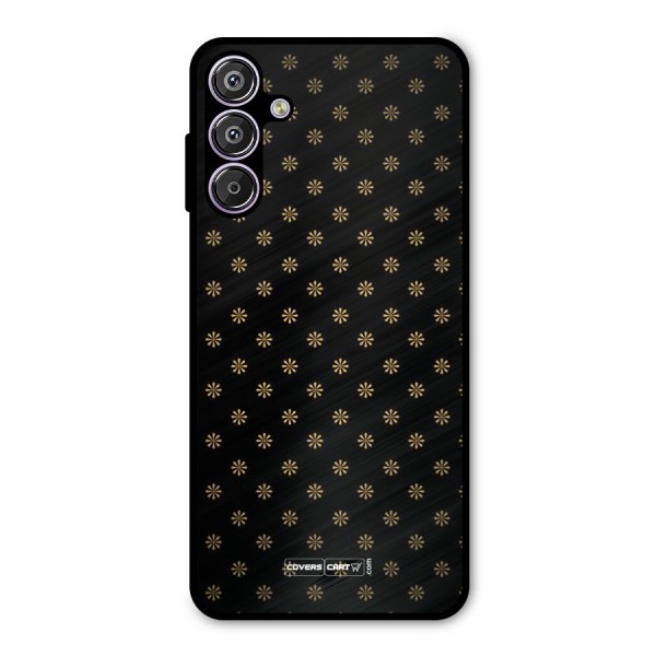 Golden Flowers Metal Back Case for Galaxy M15