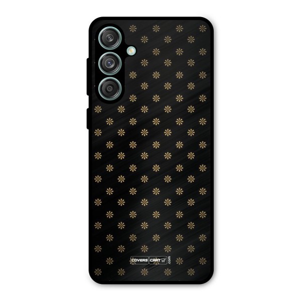 Golden Flowers Metal Back Case for Galaxy M55 5G