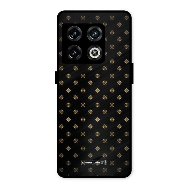Golden Flowers Metal Back Case for OnePlus 10 Pro 5G