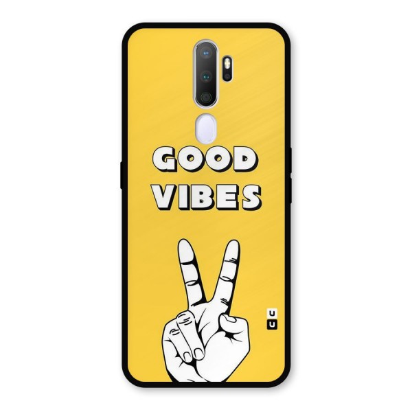 Good Vibes Victory Metal Back Case for Oppo A9 (2020)