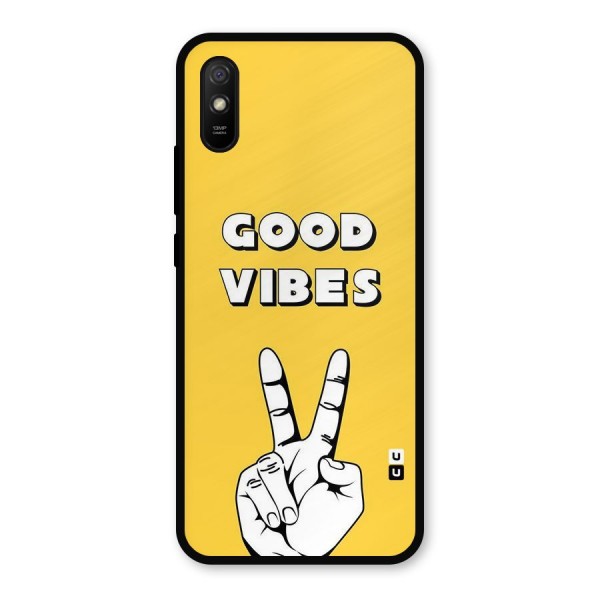 Good Vibes Victory Metal Back Case for Redmi 9i