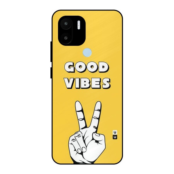 Good Vibes Victory Metal Back Case for Redmi A1+
