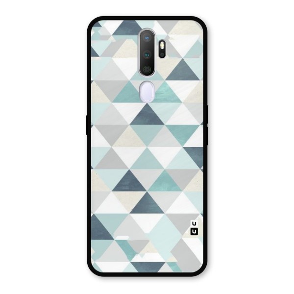 Green And Grey Pattern Metal Back Case for Oppo A9 (2020)