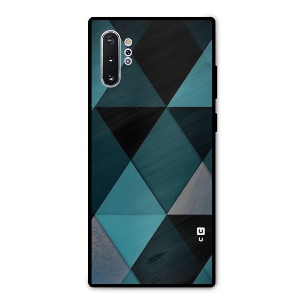 Green Black Shapes Metal Back Case for Galaxy Note 10 Plus