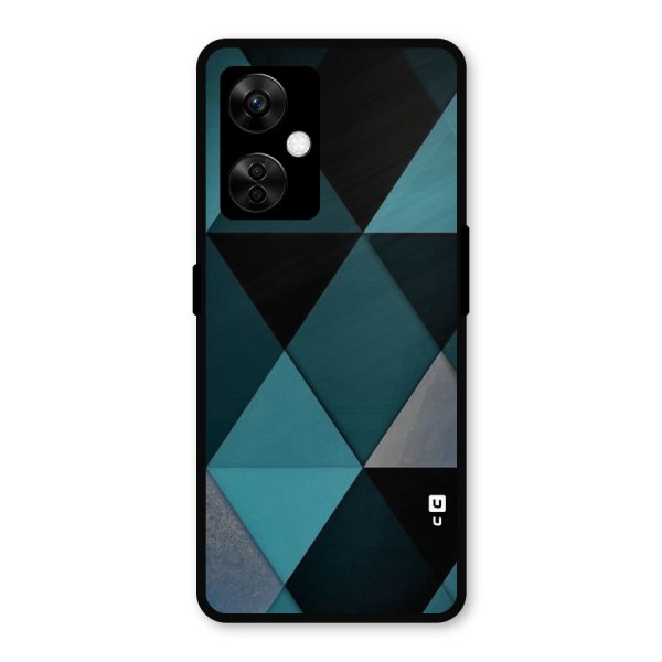 Green Black Shapes Metal Back Case for OnePlus Nord CE 3 Lite