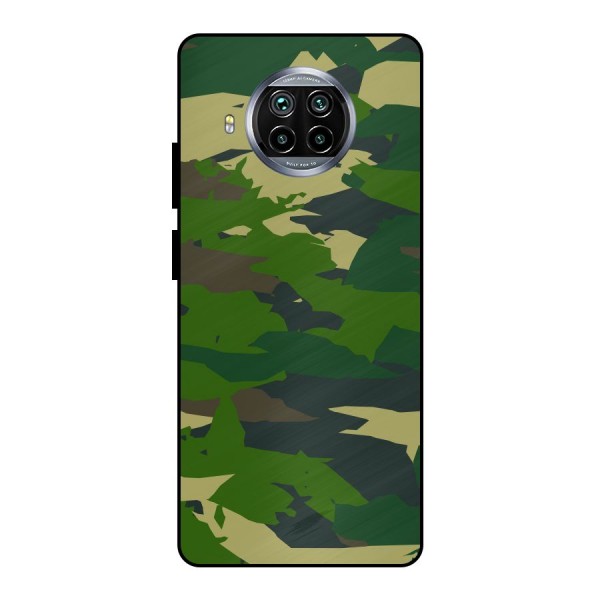 Green Camouflage Army Metal Back Case for Mi 10i