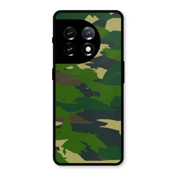 Green Camouflage Army Metal Back Case for OnePlus 11
