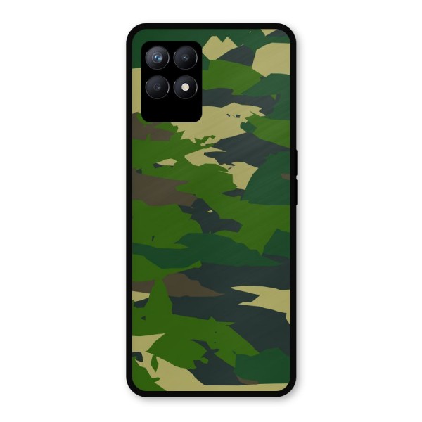 Green Camouflage Army Metal Back Case for Realme Narzo 50