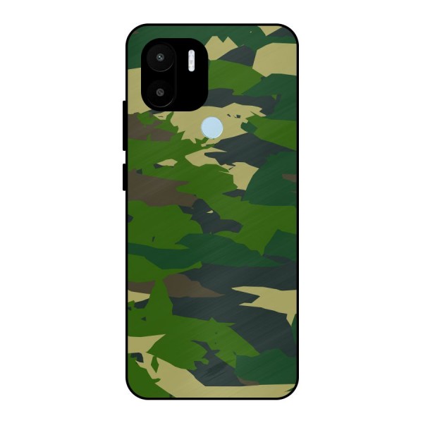 Green Camouflage Army Metal Back Case for Redmi A1+