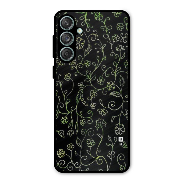 Green Leaves Metal Back Case for Galaxy M55 5G