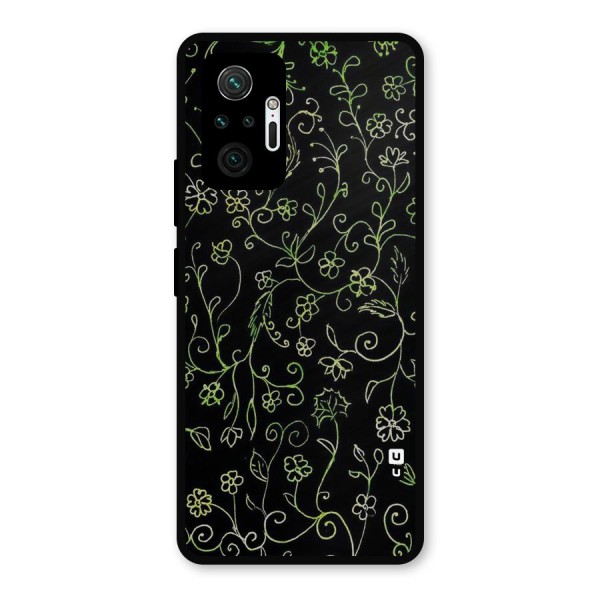 Green Leaves Metal Back Case for Redmi Note 10 Pro
