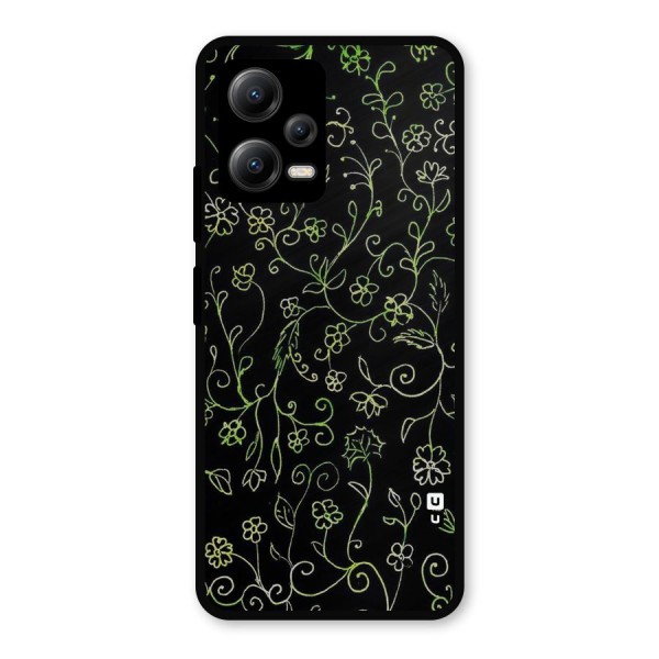 Green Leaves Metal Back Case for Redmi Note 12 5G