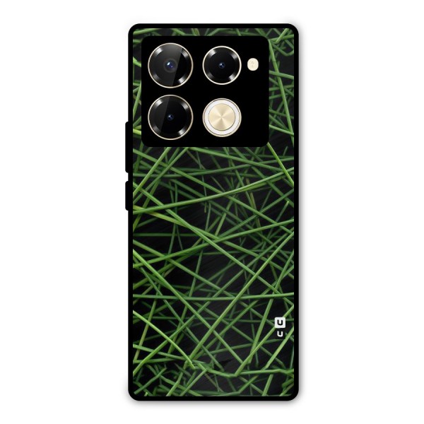 Green Lines Metal Back Case for Infinix Note 40 Pro