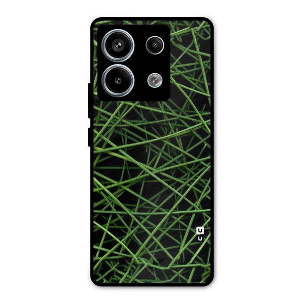 Green Lines Metal Back Case for Redmi Note 13 Pro 5G