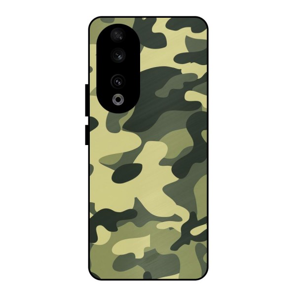 Green Military Pattern Metal Back Case for Honor 90