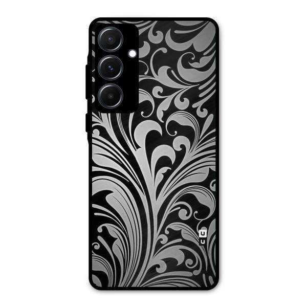 Grey Beauty Pattern Metal Back Case for Galaxy A55