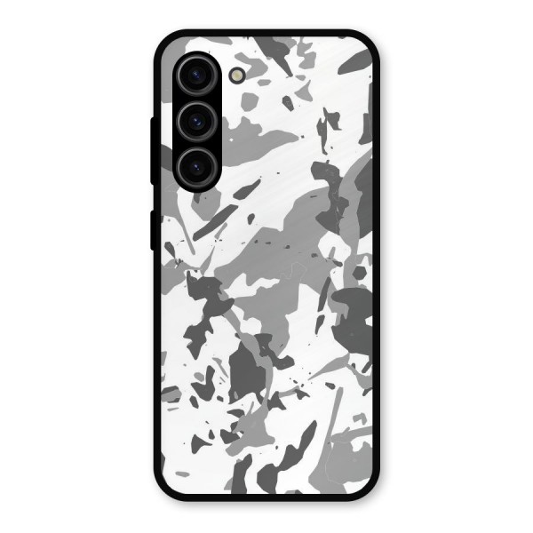 Grey Camouflage Army Metal Back Case for Galaxy S23