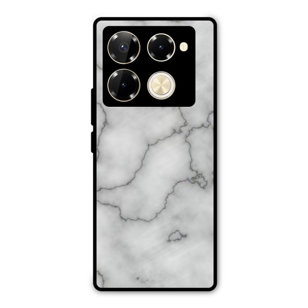 Grey Marble Metal Back Case for Infinix Note 40 Pro