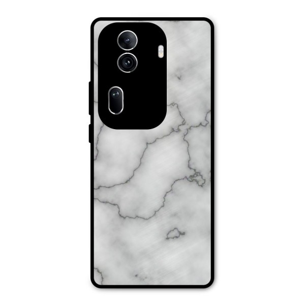 Grey Marble Metal Back Case for Oppo Reno11 Pro 5G