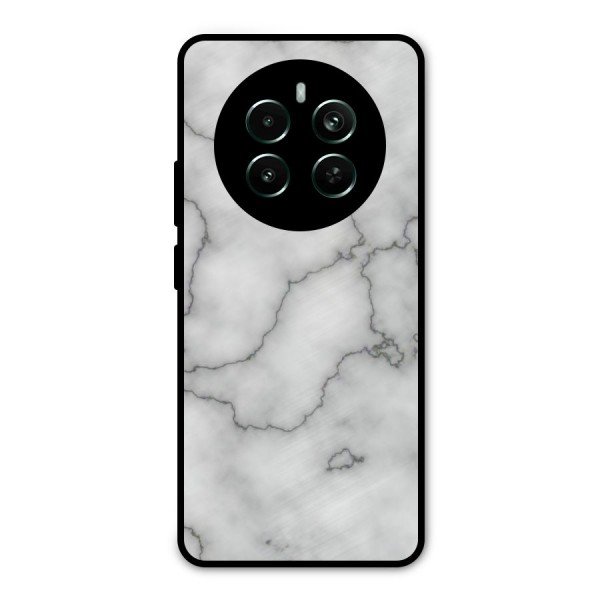 Grey Marble Metal Back Case for Realme 12 Plus