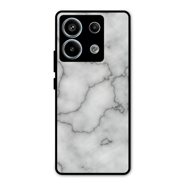 Grey Marble Metal Back Case for Redmi Note 13 Pro 5G
