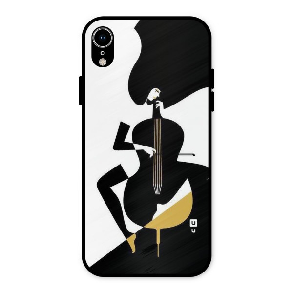 Guitar Women Metal Back Case for iPhone XR