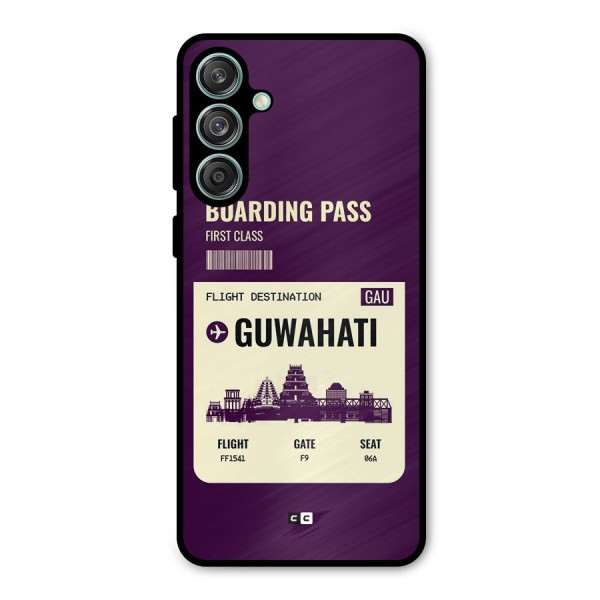 Guwahati Boarding Pass Metal Back Case for Galaxy M55 5G