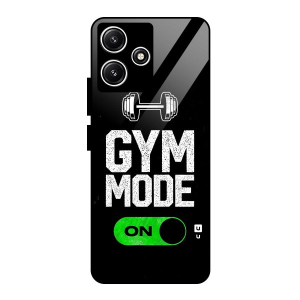 Gym Mode On Glass Back Case for Redmi 12 5G