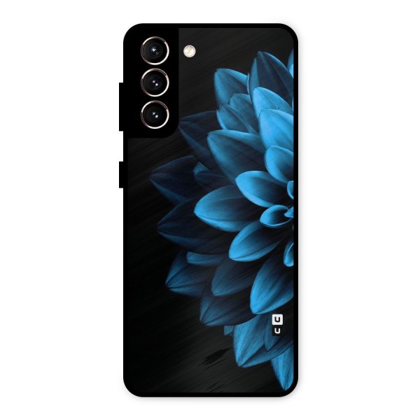 Half Blue Flower Metal Back Case for Galaxy S21 5G