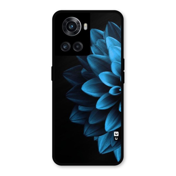 Half Blue Flower Metal Back Case for OnePlus 10R
