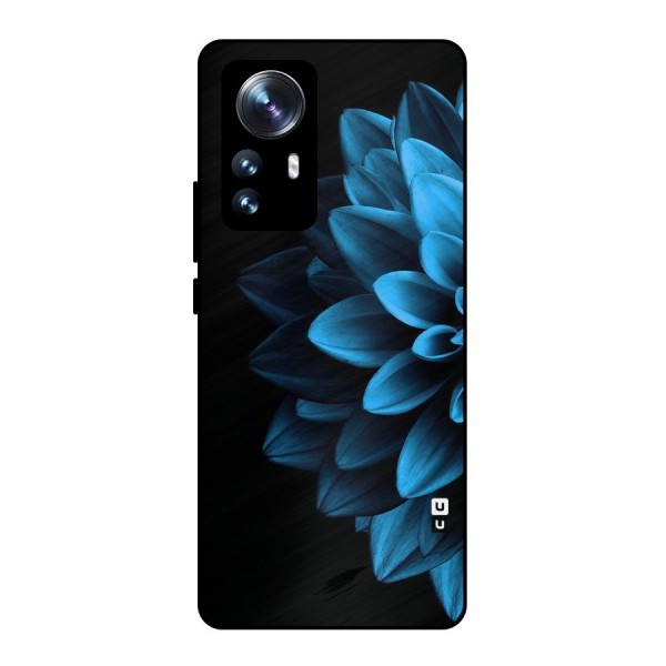 Half Blue Flower Metal Back Case for Xiaomi 12 Pro