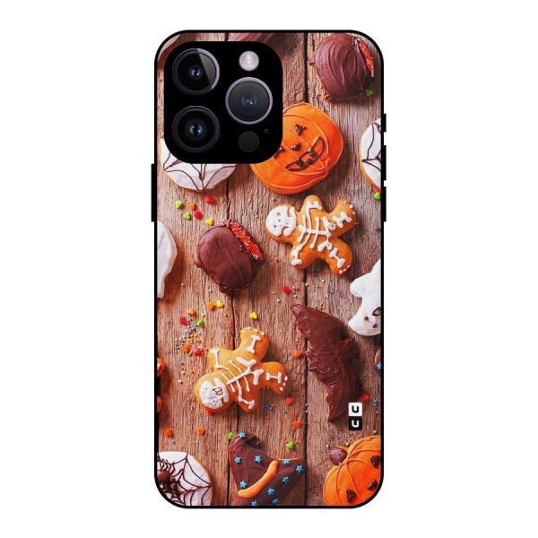 Halloween Chocolates Metal Back Case for iPhone 14 Pro Max