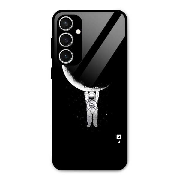 Hanging Astronaut Glass Back Case for Galaxy S23 FE