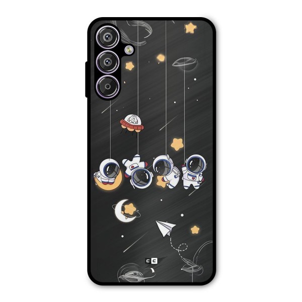 Hanging Astronauts Metal Back Case for Galaxy F15