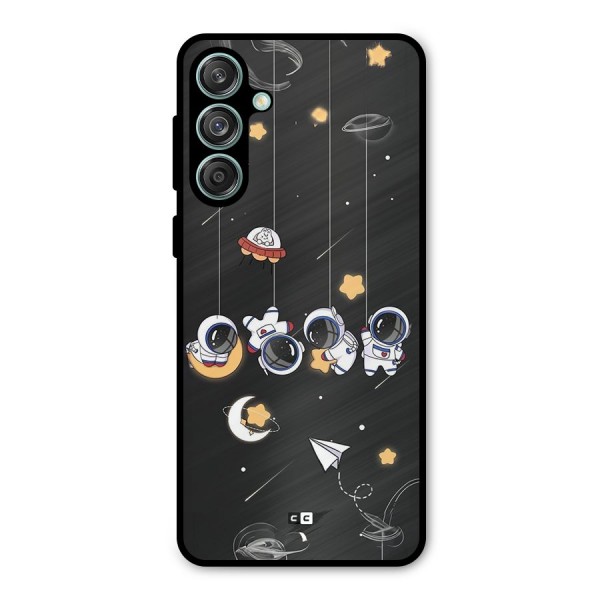 Hanging Astronauts Metal Back Case for Galaxy M55 5G