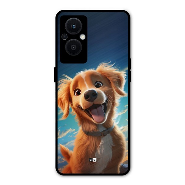 Happy Puppy Metal Back Case for Oppo F21 Pro 5G