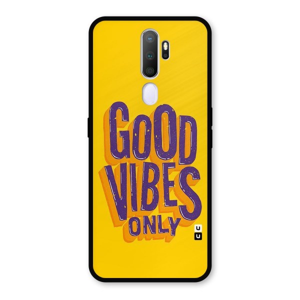 Happy Vibes Only Metal Back Case for Oppo A9 (2020)