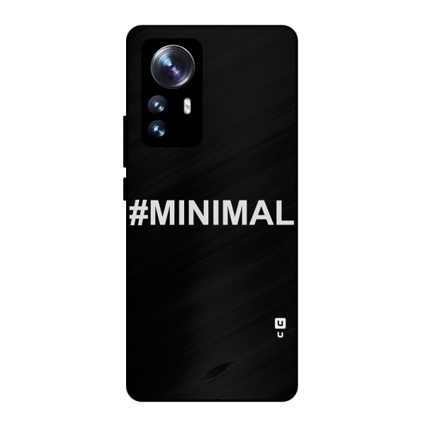 Hashtag Minimal Black Metal Back Case for Xiaomi 12 Pro