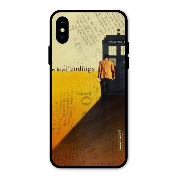 Hates Endings Metal Back Case for iPhone X