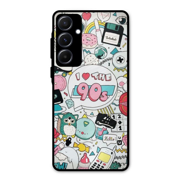 Heart 90s Metal Back Case for Galaxy A55