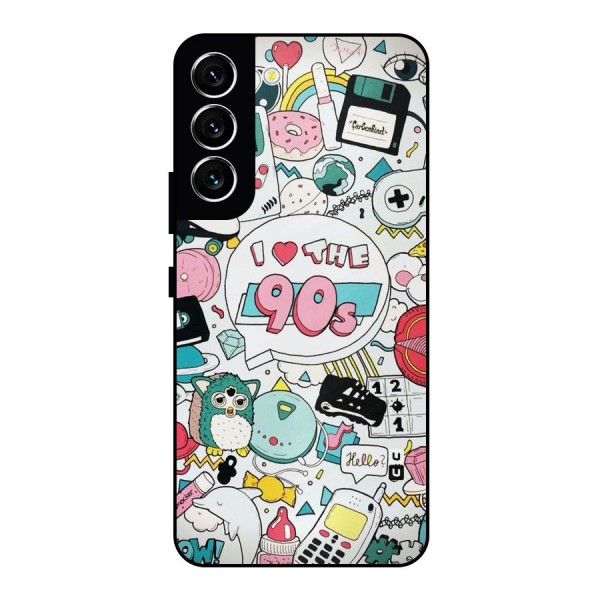 Heart 90s Metal Back Case for Galaxy S22 5G