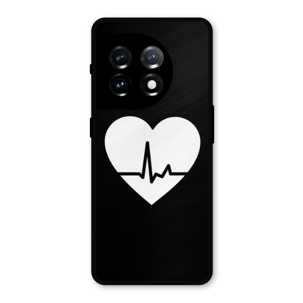 Heart Beat Metal Back Case for OnePlus 11